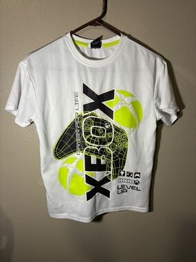 Xbox White & Neon Yellow Graphic Short Sleeve Tee - Kids